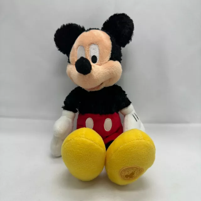 Disney World Store Mickey Mouse 11" Plush Doll Stuffed Toy Textured Theme Parks