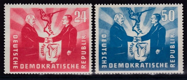 DDR 1951 postfrisch MiNr. 284-285 Deutsch-polnische Freundschaft