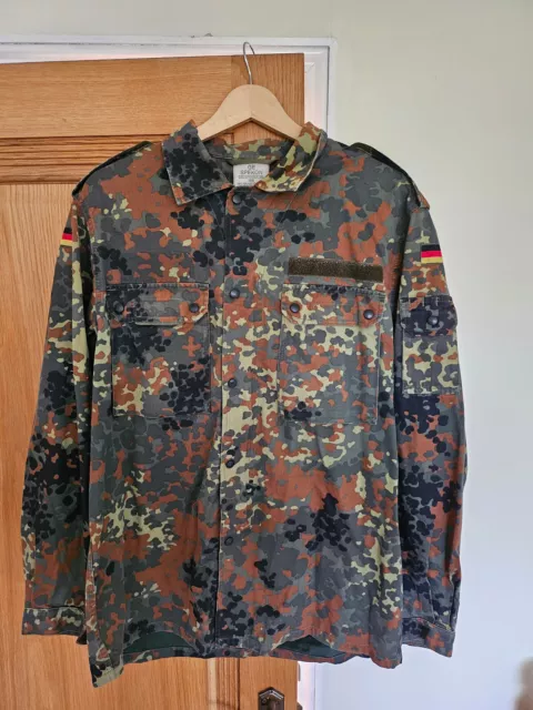 1998 German Army Flecktarn Shirt/Jacket - Size Gr14 - 105 Chest / 185-195 Height