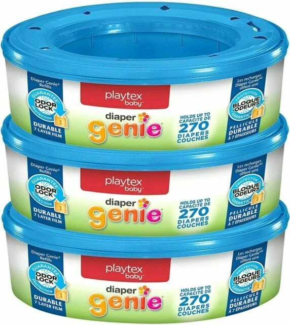 Playtex Diaper Genie Refill Bags New in Unopened Box Set of 3
