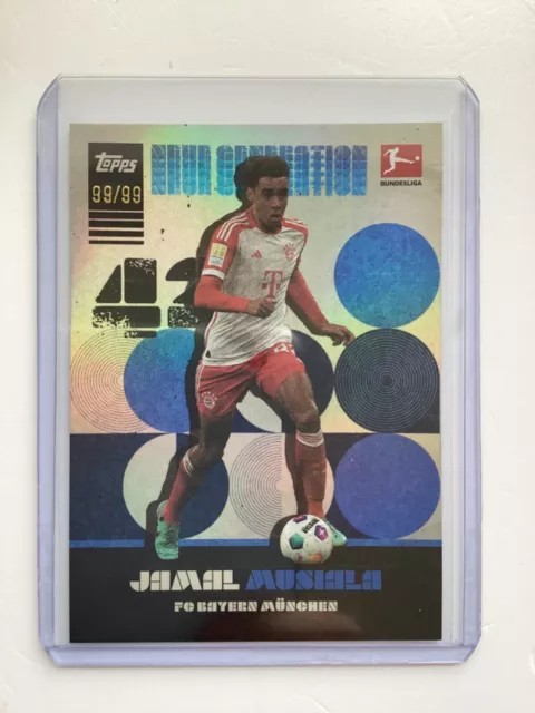 Topps Lothar Matthaus Platinum 2023-2024 Jamal Musiala Parallel 99/99