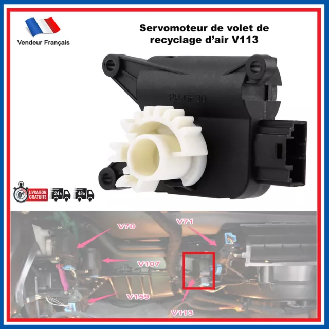 Actionneur Clapet Recyclage Air V113 prévu AUDI A3 (8P1) TDI TFSI 5Q0907511H