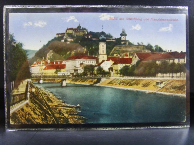 Steiermark Original  AK  Graz Schloßberg und Franziskanerkirche  um 1914