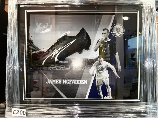 James McFadden Scotland Signed & Framed Nike Football Boot With COA