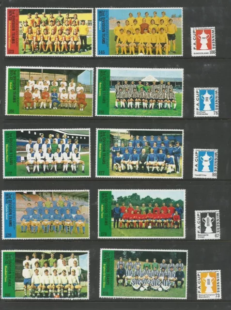 Great Britain 1971 / 72 Sun Football Stamps Cinderella / Poster Unmounted Mint