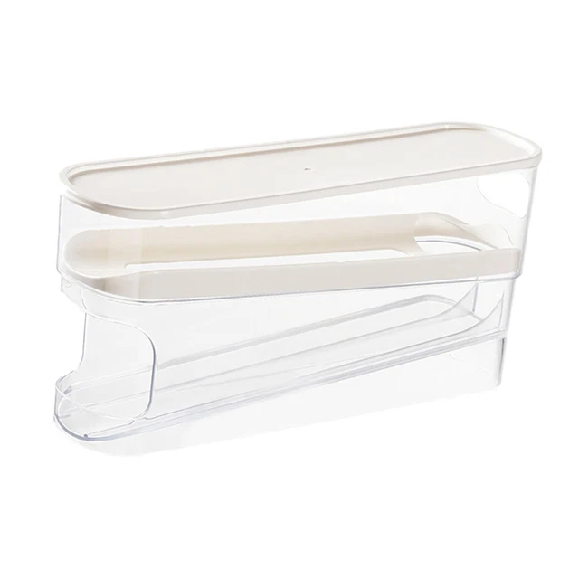 Distributeur à œufs Pour Réfrigérateur - Double étage, Transparent, à Roulettes, Pour 12-14 œufs