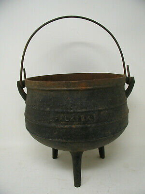 Vintage Falkirk Cast Iron No.1 3 Legged Pot Couldron Stew Bean Plant   NO LID