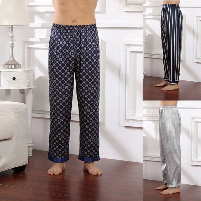 Pantaloni uomo pigiama lungo lounge loungewear biancheria da notte parti inferiori per dormire acque da notte