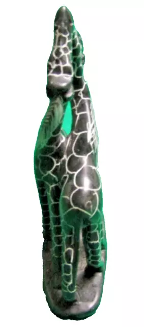 Giraffe Pair Sculpture "AFRICAN STONE ART" African Animals 15.5cm High Free Post 3