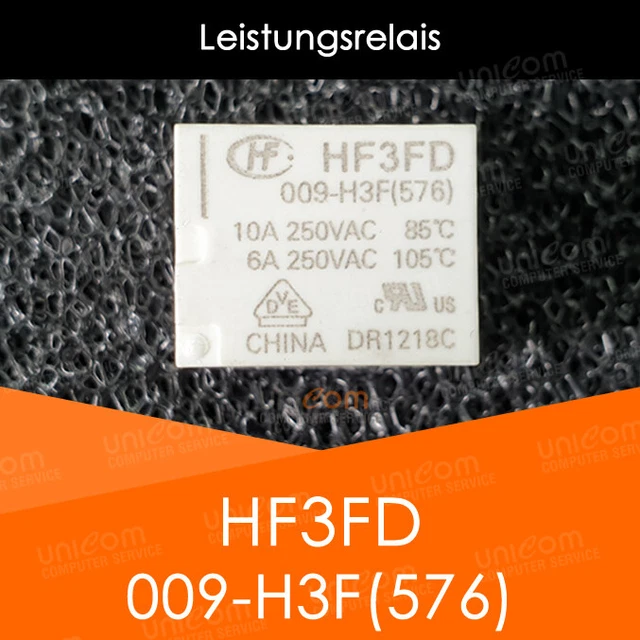 HONGFA LEISTUNGSRELAIS HF3FD 009-H3F(576) 10A 250VAC EUR 8,90 - PicClick DE