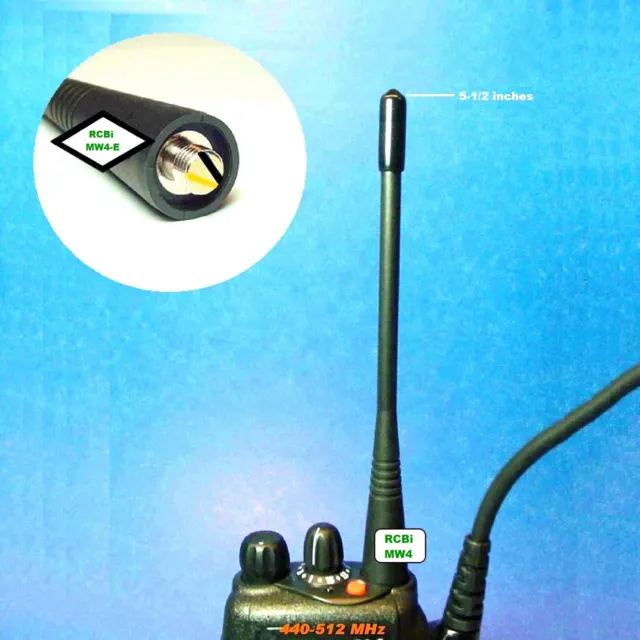 MW4 UHF 406-512 TUNED Whip Antenna for Motorola PR860 HT1250 PR400 P1225 GMRS