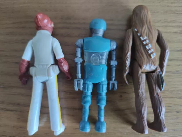 🟢 KENNER - Lot Star Wars 2-1B 1980 + Chewbacca 1977 + Ackbar 1982 Vintage Rare 2