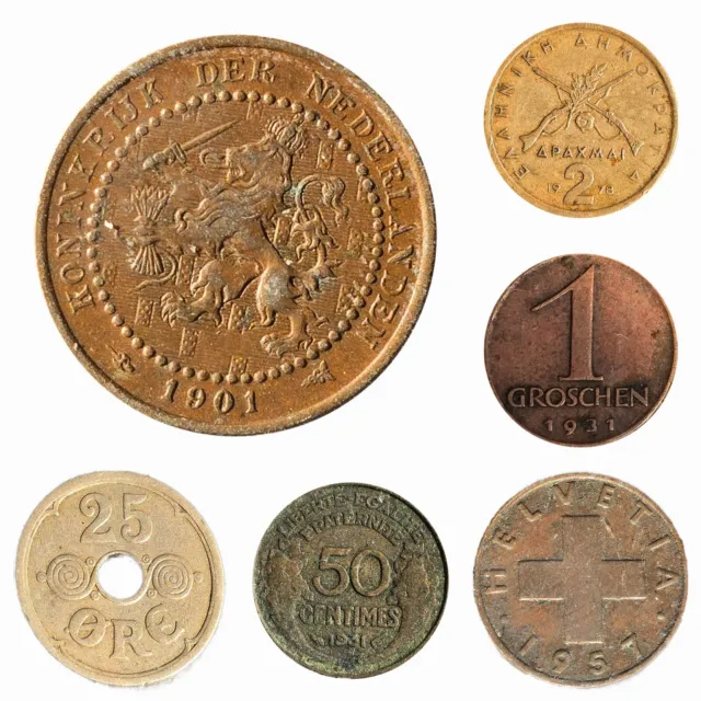 Münzsammlung Weltmünzen/Coins mit alten/seltenen Raritäten