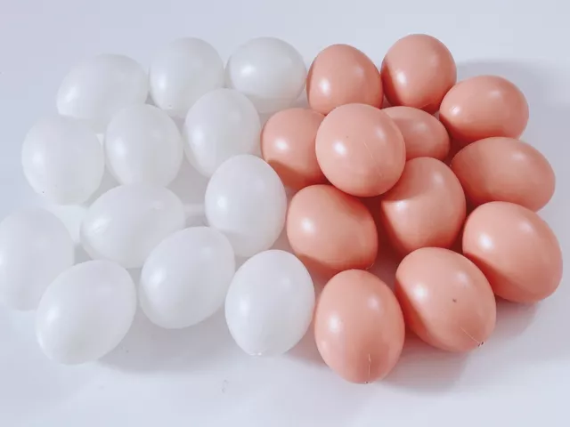 AU 12X Plastic Easter Eggs Painting Fake Craft Plain Egg Model Decor Decorations