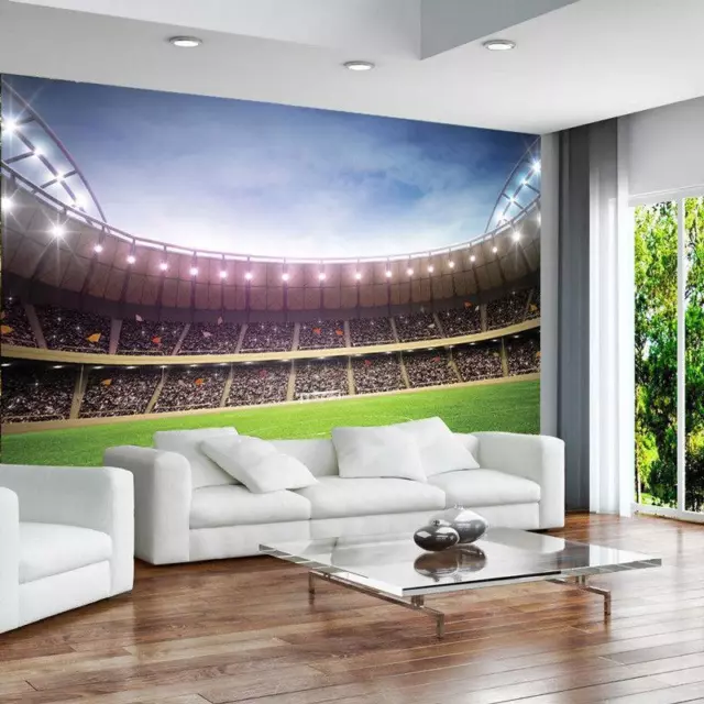 Estadio de fútbol campo deportes pared mural foto papel tapiz dormitorio 260x175 cm nosotros
