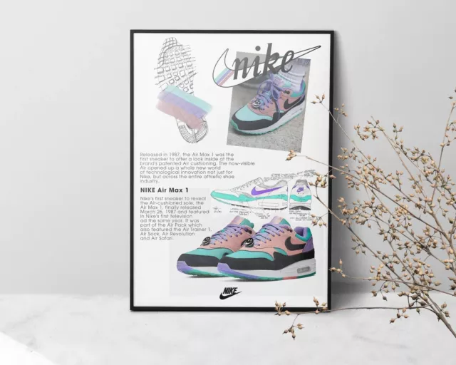 Hypebeast - AIR MAX 1 - Retro Sketch - NIKE - Wall Digital Art Poster Print Gift