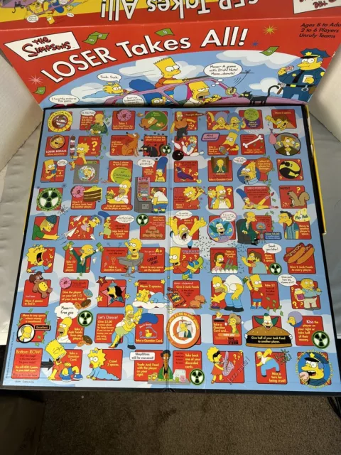 The Simpsons Loser Takes All Board Game Vintage 2001 Scarce Very Nice Shape Fun