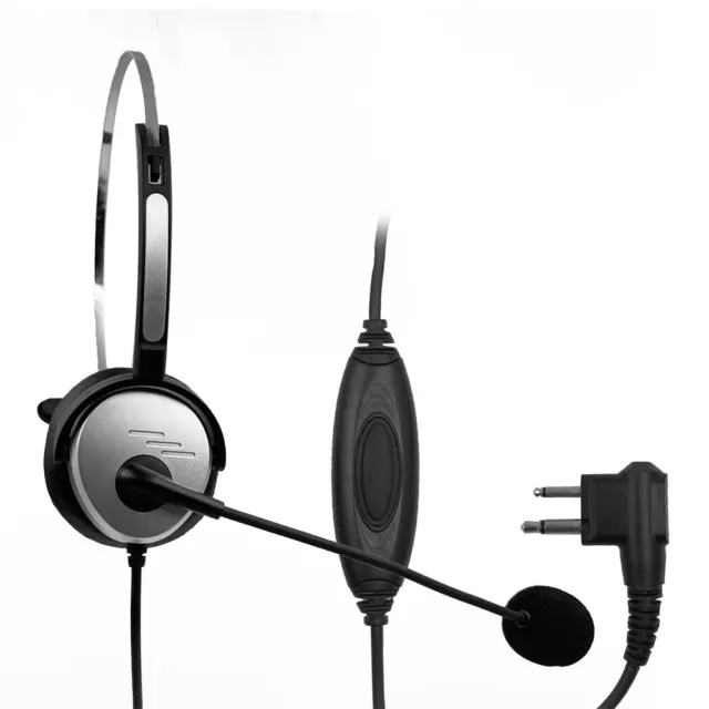 2Pin Walkie Talkie PTT MIC Earpiece Headphone Headset for Motorola GP300 Radio