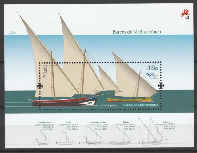 Portugal 2015 Ships, sailing boats MNH Block