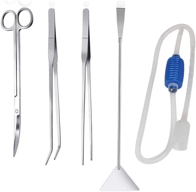 4Pcs Aquascaping Tools Kit Stainless Steel Aquarium Plant Tools Aquarium Tweezer