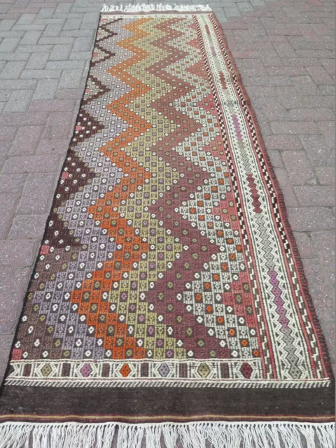 Hallway Rug, Stairs Rug, Vintage Turkish Kilim Runner Long Carpet Runner 29"x96"