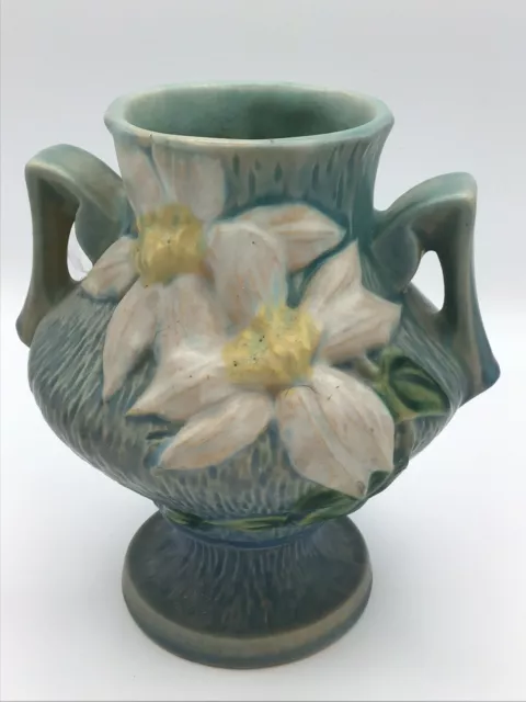 Roseville Pottery Clematis Vase #188-6, Circa 1940s