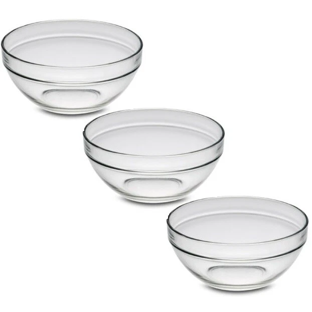 Set 6 Ciotole In Vetro Colorate Da 350 Ml - Per Insalate, Dolci E Preparazione Pasti, Senza BPA