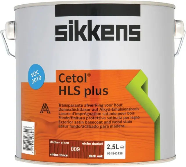 Sikkens SIKCHLSPDO 2,5 L Cetol HLS Plus mancha de madera translúcida roble oscuro