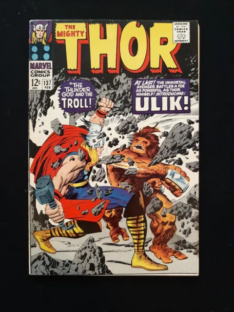 The Mighty Thor 137 Marvel Comics 1966 1st Appearance of Ulik Nice Copy!!