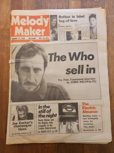 Melody Maker January 27th 1979, The Who Sell In Cover