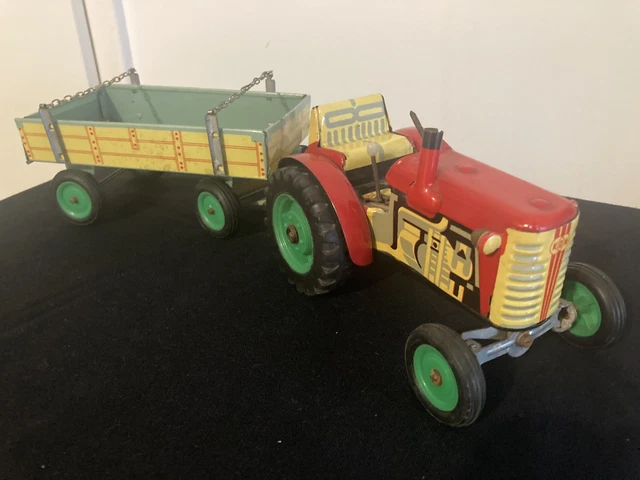 Tracteur Et Remorque Routier Charles Rollet Jouet Tôle Années 30 France
