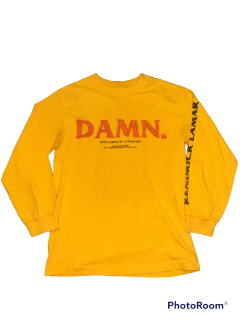 Kendrick Lamar  DAMN Yellow Long Sleeve Tour T-Shirt  sz small