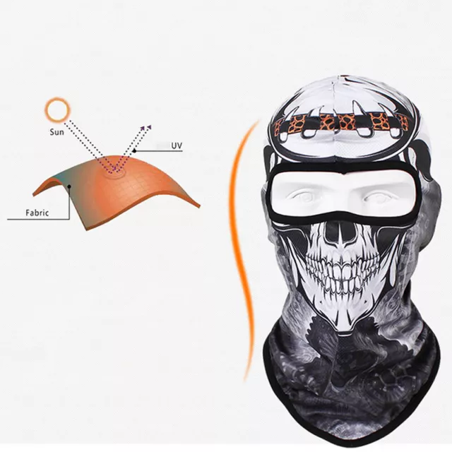 Skull print headscarf full face outdoor fishing hiking cycling neck guaDC