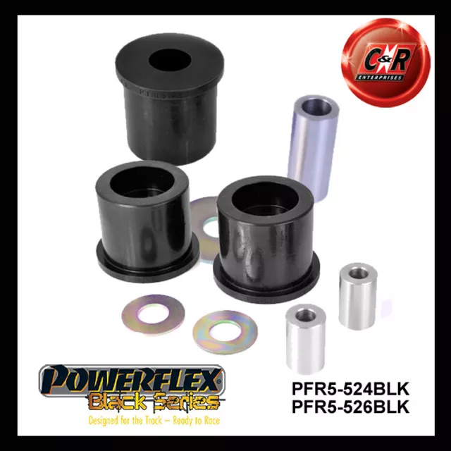 Powerflex Black Rr Diff Fr Spigot + Rr Bushes For BMW 5 Series E39 96-04 520-530