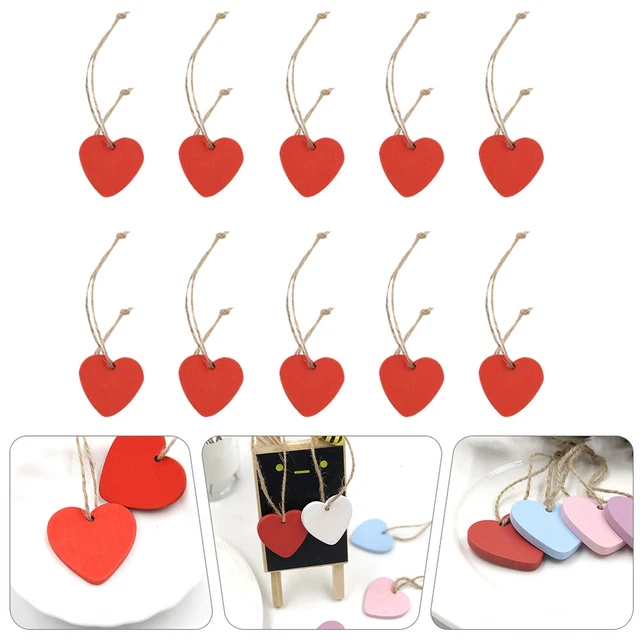 10 pz Ciondolo Cuori In Legno Cuori In Legno A Forma Cuore Regalo