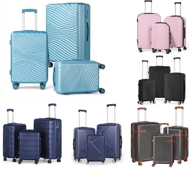 3pcs Luggage Suitcase ABS + PC Hardshell Lightweight Spinner Wheels TSA Lock