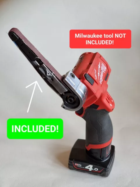 KIT DE CONVERSIÓN para sierra de corte Milwaukee M12 a lijadora de cinturón de 10 mm FCOT 2522-20 pp