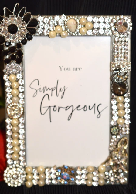 Jewelry Decorated  Art Picture Frame  " 4X6 Photo 2