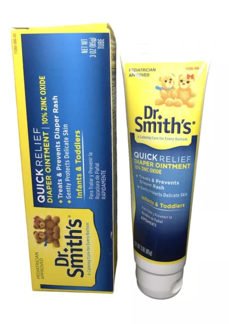Dr. Smith's Quick Relief Diaper Ointment 10% Zinc Oxide 3 oz x1 damage box