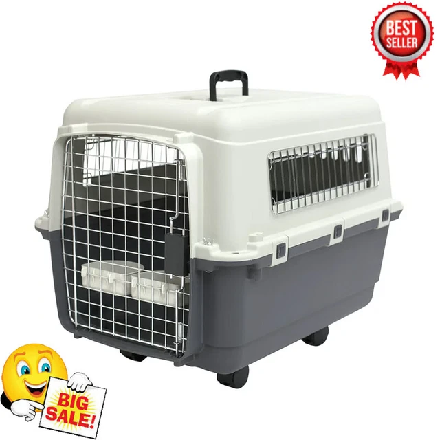 Kennel Carrier Dog Cage Pet Box Crate Durable Portable Training Travel Plastic