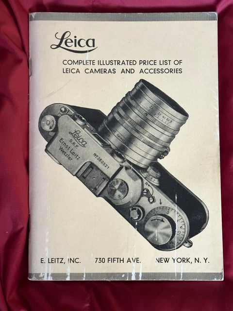 Leica, Illustrated Price List of Leica Cameras & Accessories,  Reprint