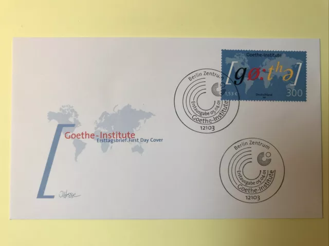 2001 - FDC Mi.Nr. 2181 - Goethe-Institute - ESST Berlin