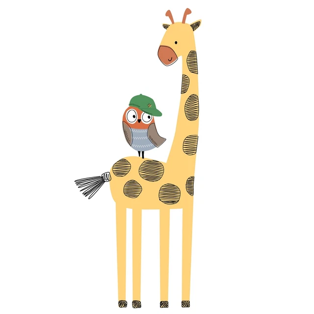 Bedtime Originals Baby League Giraffe and Owl Wall Decals/Appliques