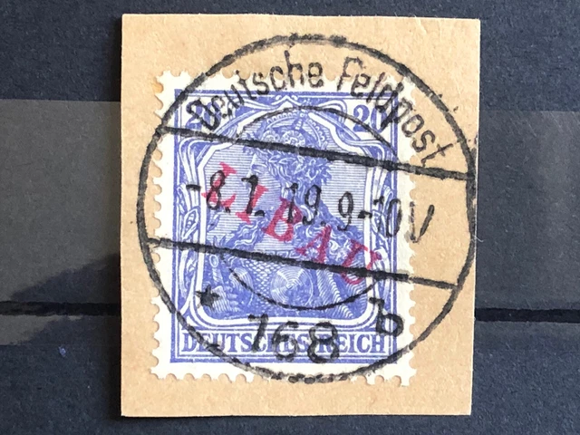 DR 1WK Libau Briefstück Mi - Nr. 4 B b . Gestempelt . Geprüft .