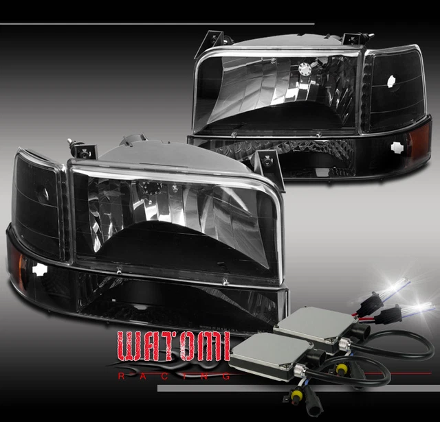 Lumen ® - Ford Bronco 1996 Black/Smoke Euro Headlights With Bumper And Corner Li - Foto 8