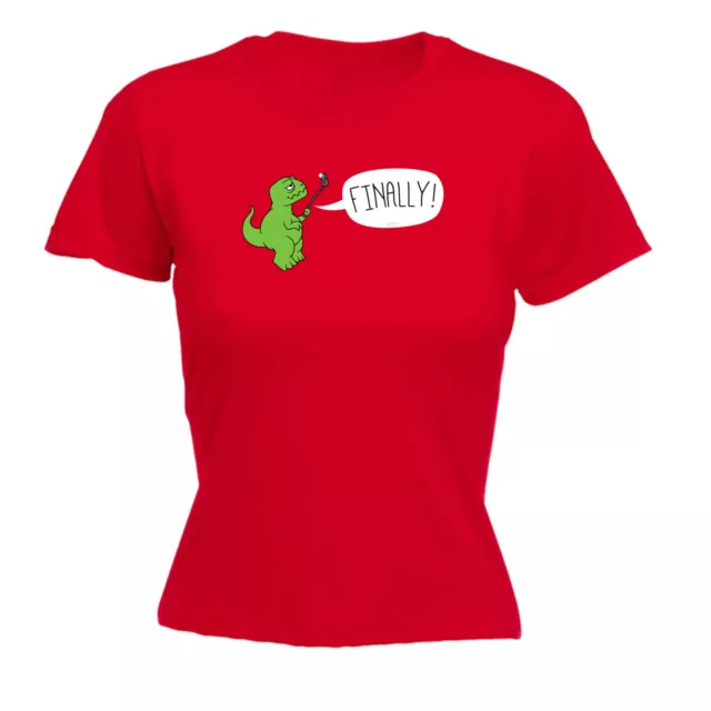Trex Finally Selfie Dinosaur - T-shirt donna divertente t-shirt regalo novità