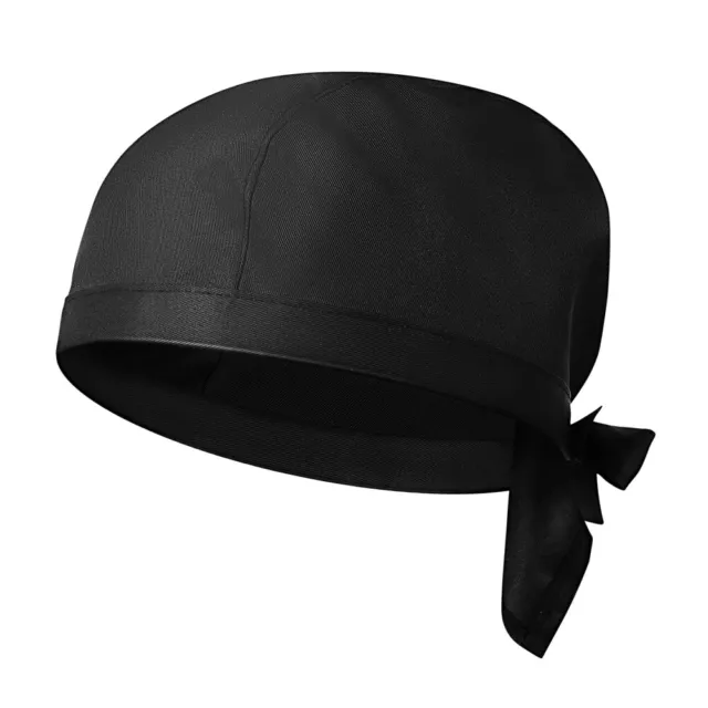 2PCS Chef Hats Pirate Chef Hat Catering Hat Adjustable Tie Back Cooking Hat