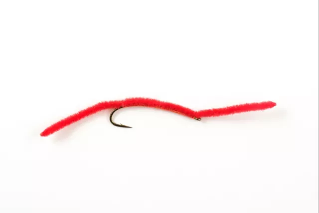 FLY FISHING FLIES (Bass, Bream, Perch, Trout, Crappie) San Juan Worm Red  (x6) $9.50 - PicClick