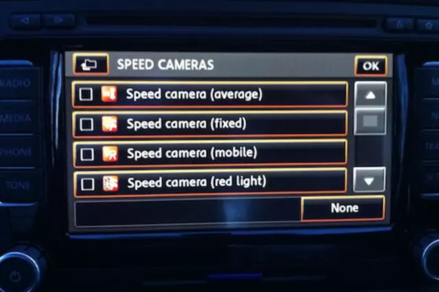 Speed cameras Radars VW RNS 510/810, Skoda Columbus, Seat