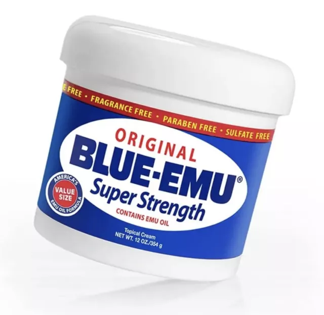 Original Blue-Emu Super Strength 12 oz Emu Oil Topical Cream Exp 04/24 22D05